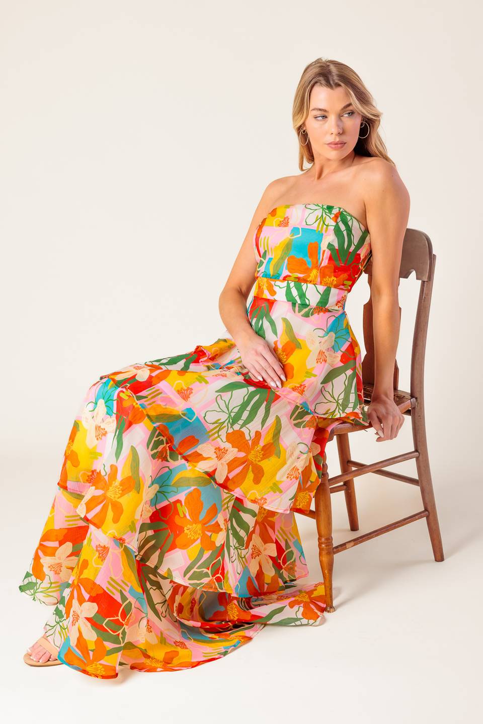 HALF PAST SUNSET WOVEN MAXI DRESS