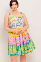 OUT OF OFFICE GREEN WOVEN MINI DRESS