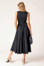For the Record Black Midi Dress