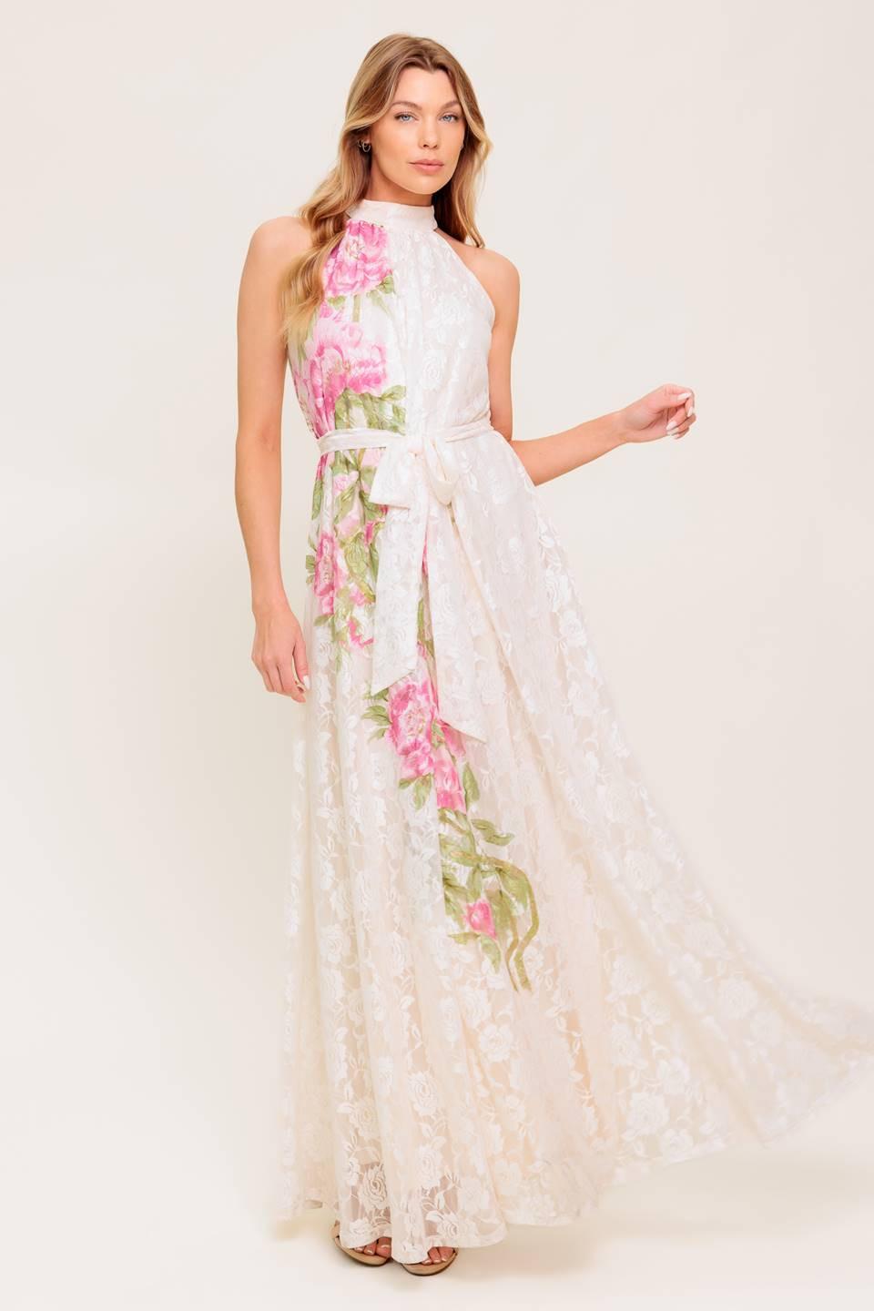 Botanical Dream Lace Maxi Dress