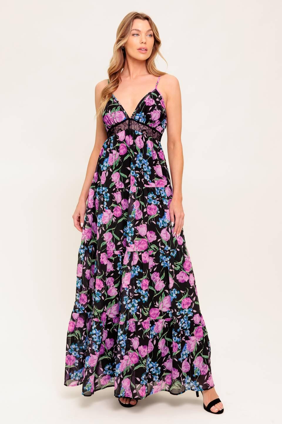 Pure Sunshine Black Maxi Dress