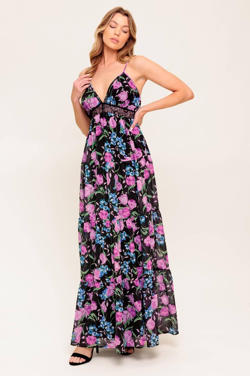 Pure Sunshine Black Maxi Dress