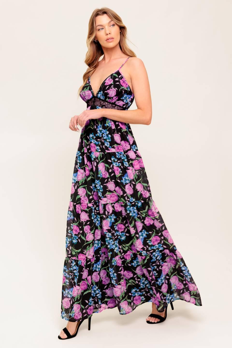 Pure Sunshine Black Maxi Dress