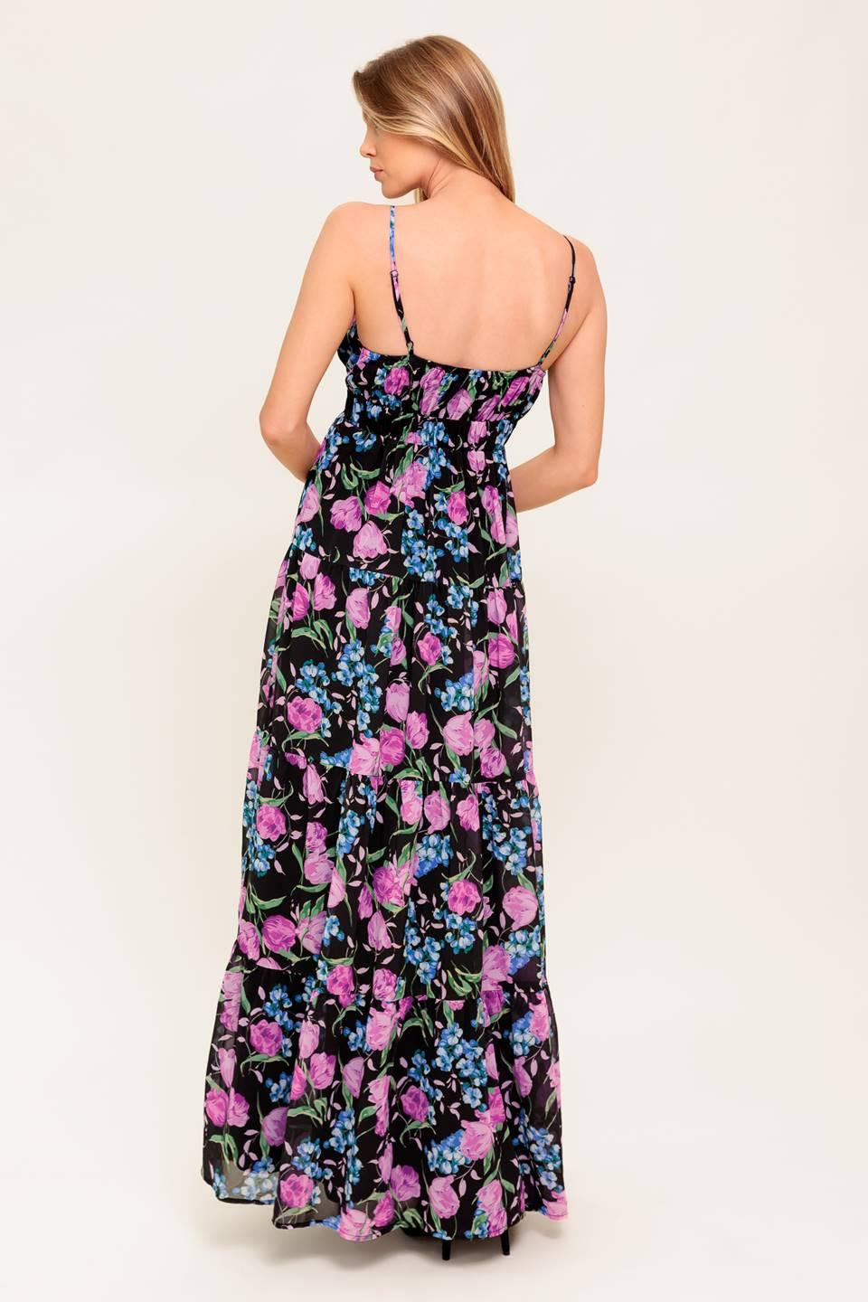 Pure Sunshine Black Maxi Dress