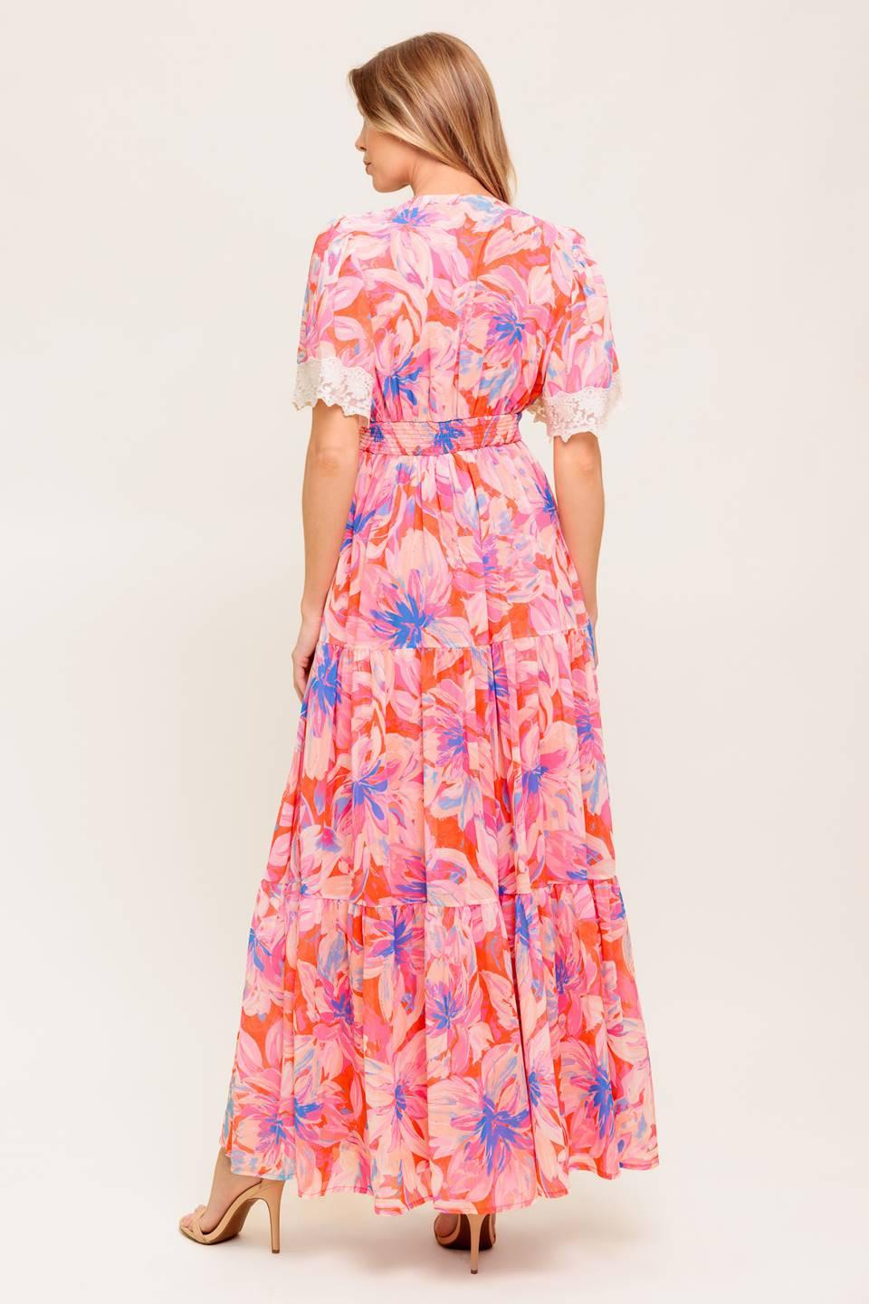 Minimal Bloom Maxi Dress