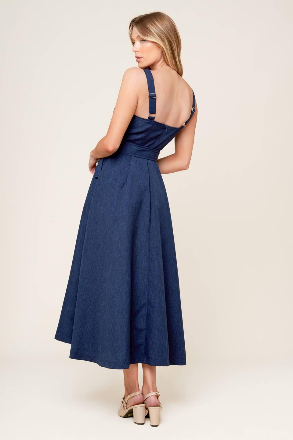 Rauland Navy Midi Dress