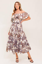 Lily Garden Woven Midi Dress