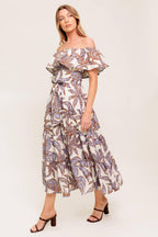 Lily Garden Woven Midi Dress