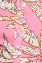 Sweet Camellia Pink Woven Midi Dress
