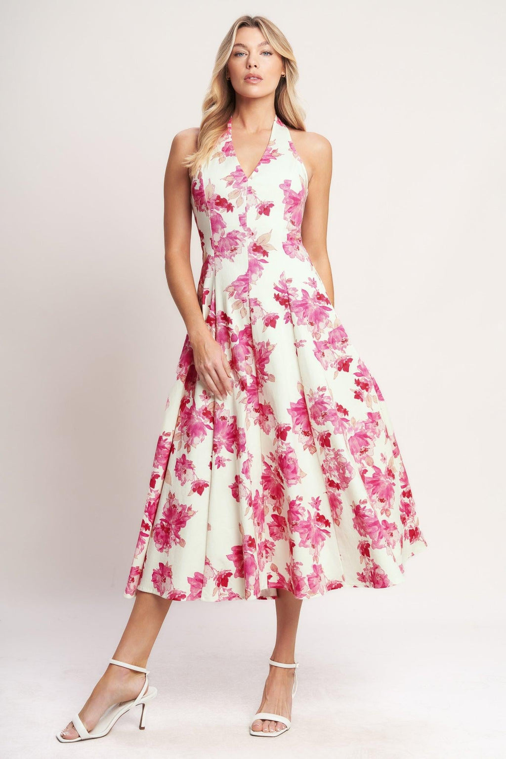 Rosy Afternoon Midi Dress