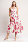 Rosy Afternoon Midi Dress