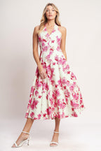Rosy Afternoon Midi Dress