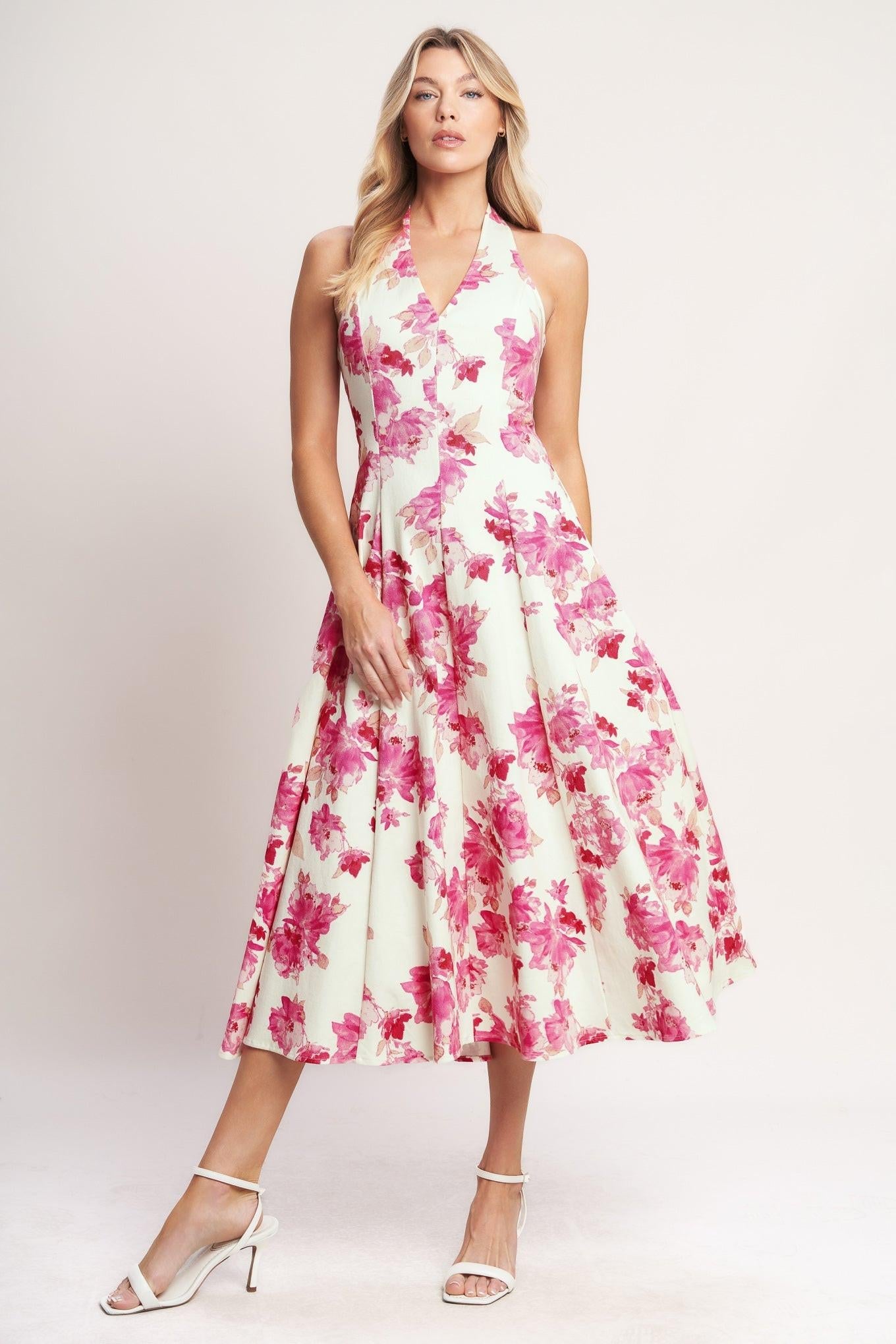 Rosy Afternoon Midi Dress