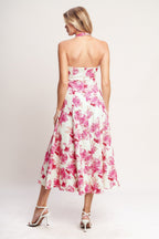 ROSY AFTERNOON WOVEN MIDI DRESS