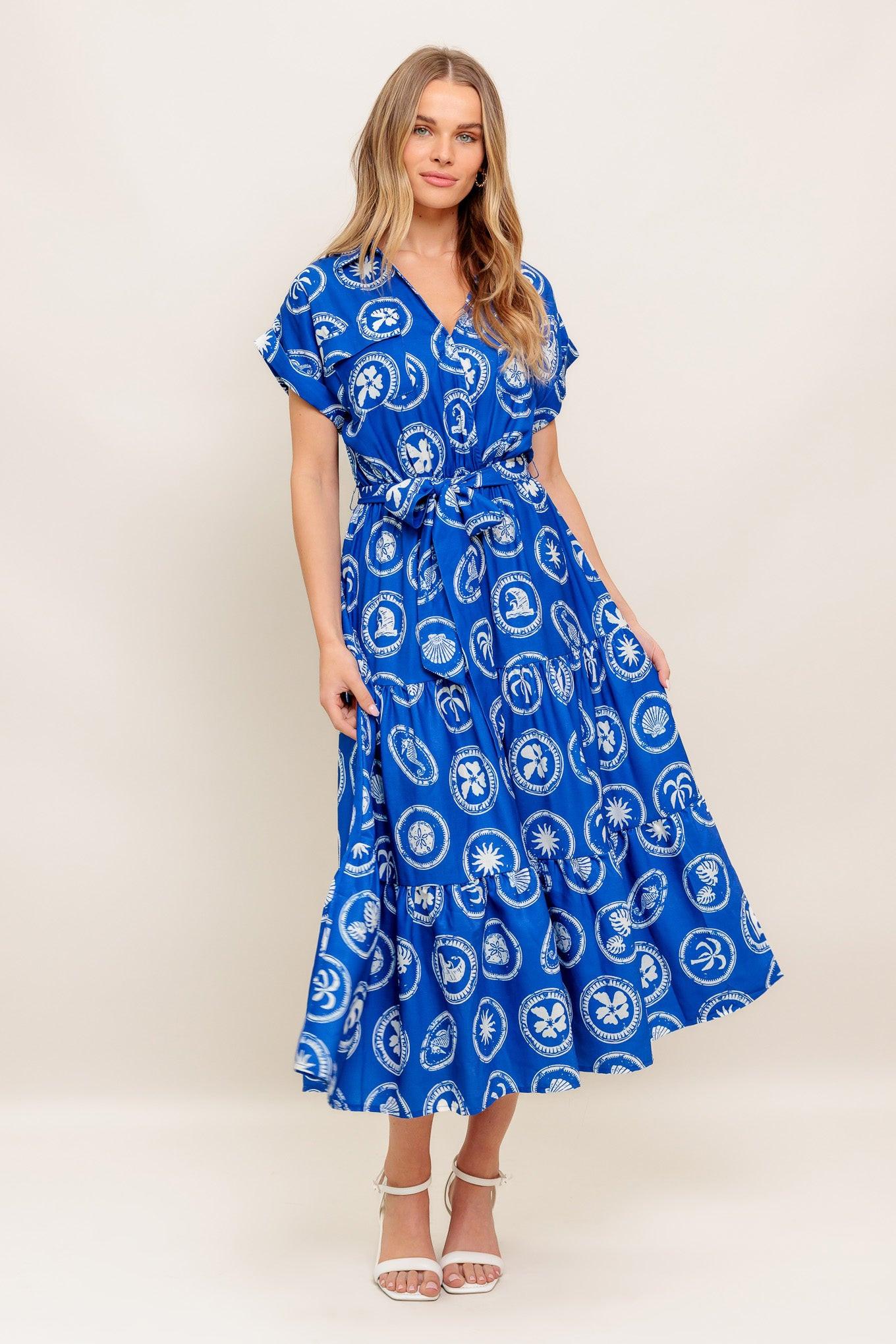 Greek Isle Medallion Midi Dress