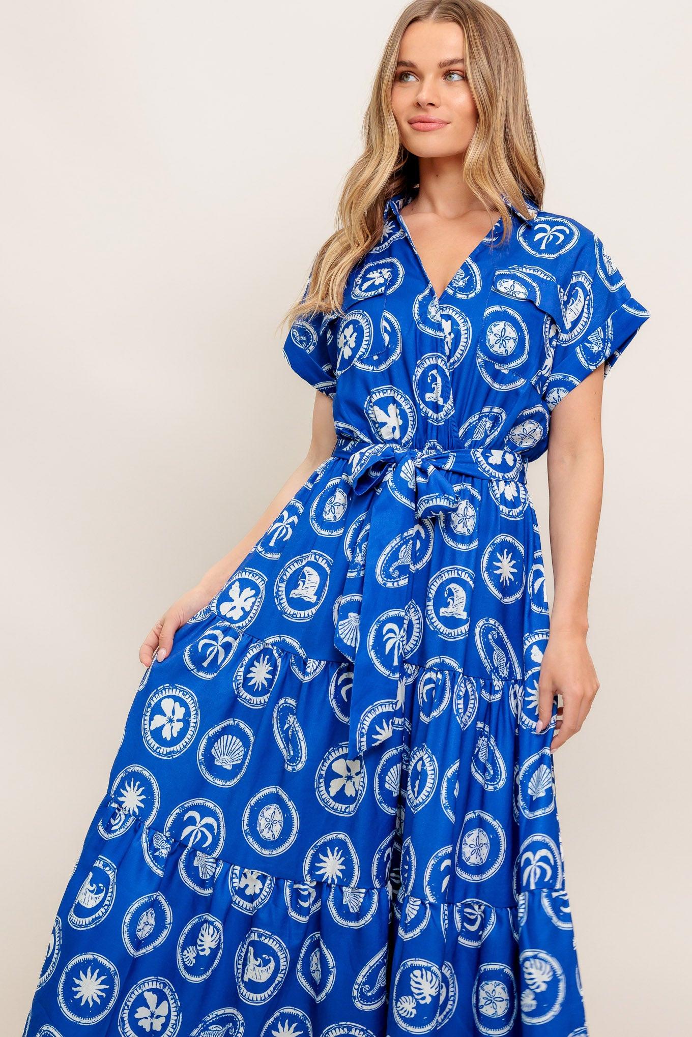 Greek Isle Medallion Midi Dress