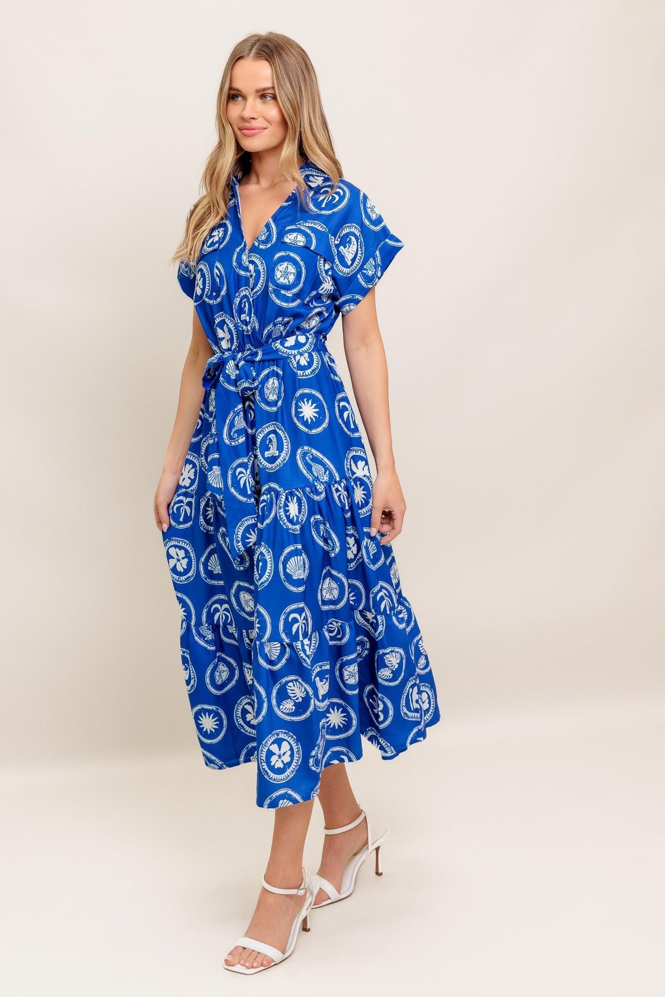 Greek Isle Medallion Midi Dress