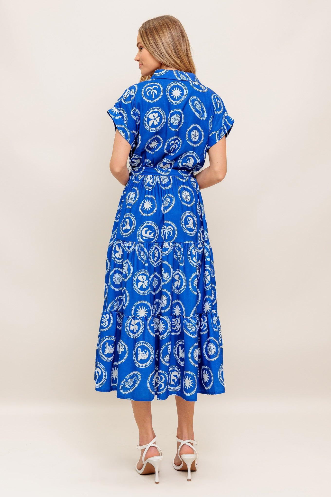 Greek Isle Medallion Midi Dress