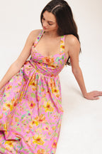 ROSY DAYDREAM WOVEN MIDI DRESS