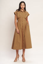 LOVE YOU MORE WOVEN MIDI DRESS