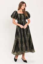 Vintage Square Midi Dress