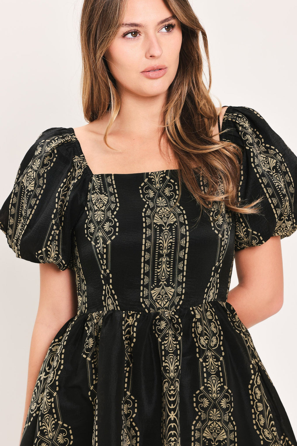 Vintage Square Midi Dress