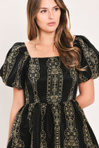 Vintage Square Midi Dress