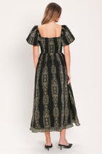 Vintage Square Midi Dress