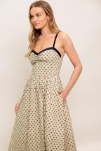 POLKA PASSION WOVEN MAXI DRESS