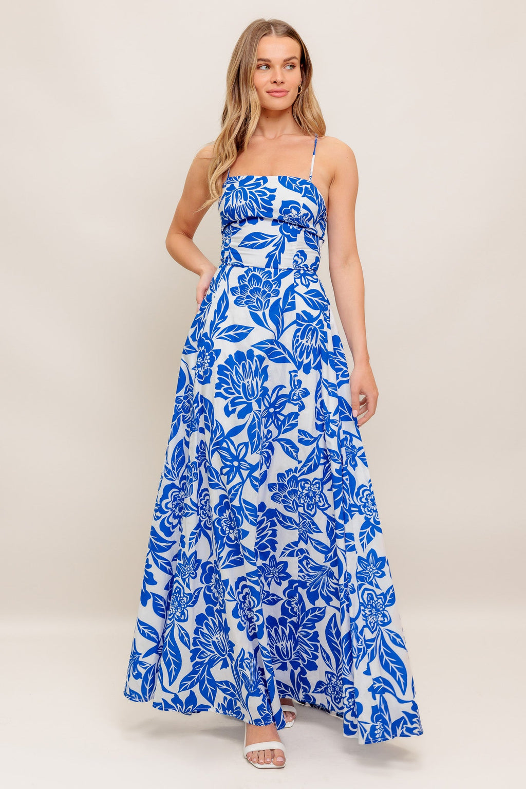 SEASIDE BLOOM WOVEN ANKLE DRESS