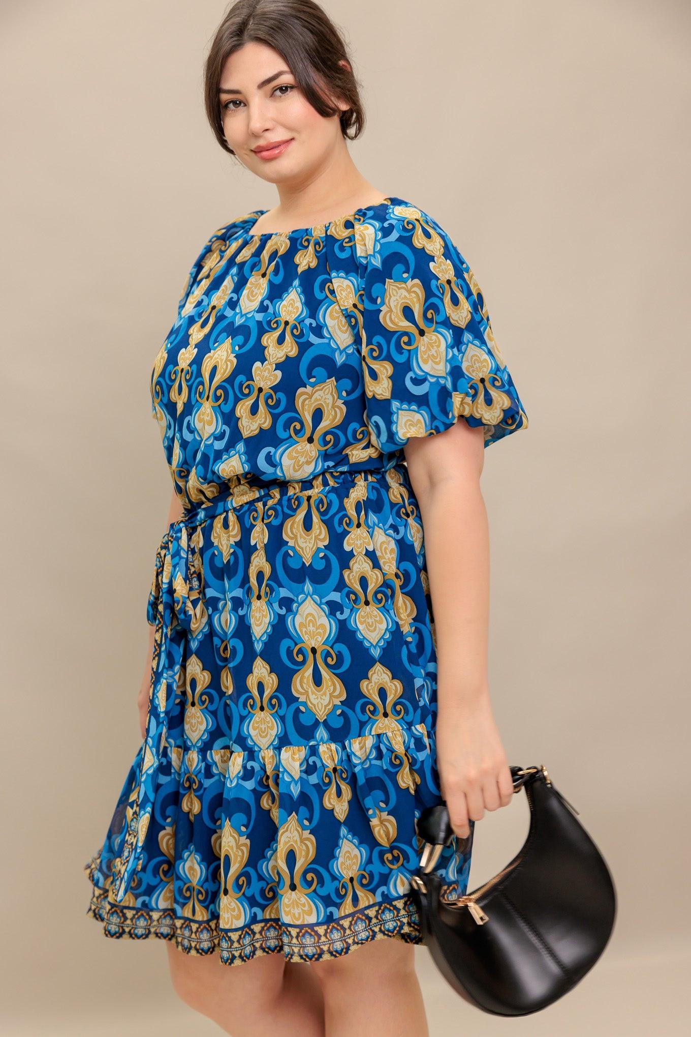 Baroque Breeze Mini Dress
