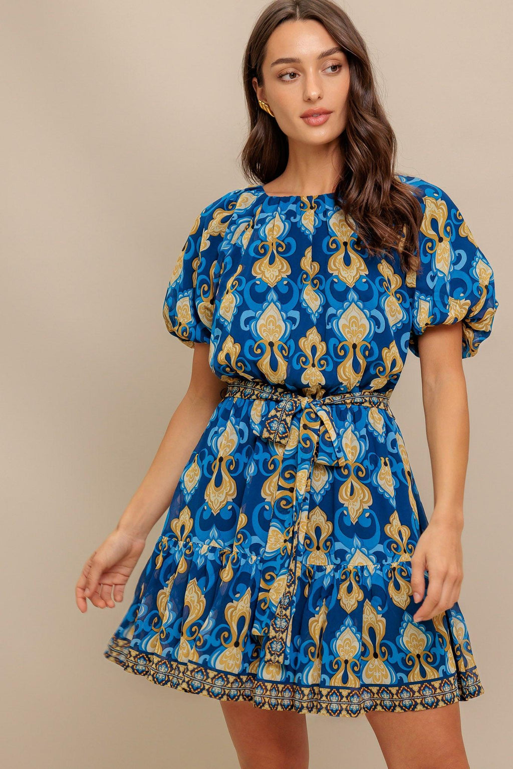 Baroque Breeze Mini Dress