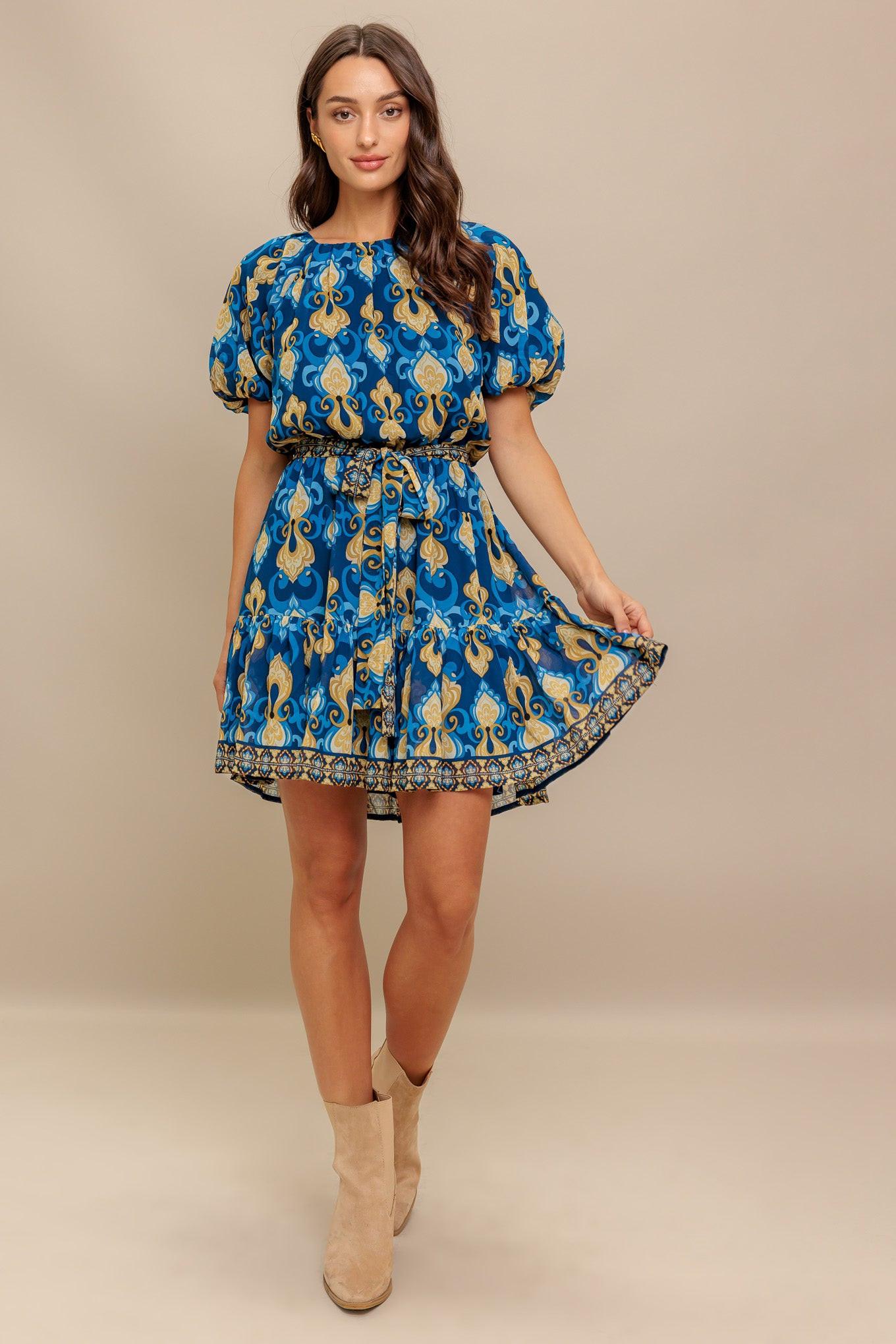 Baroque Breeze Mini Dress