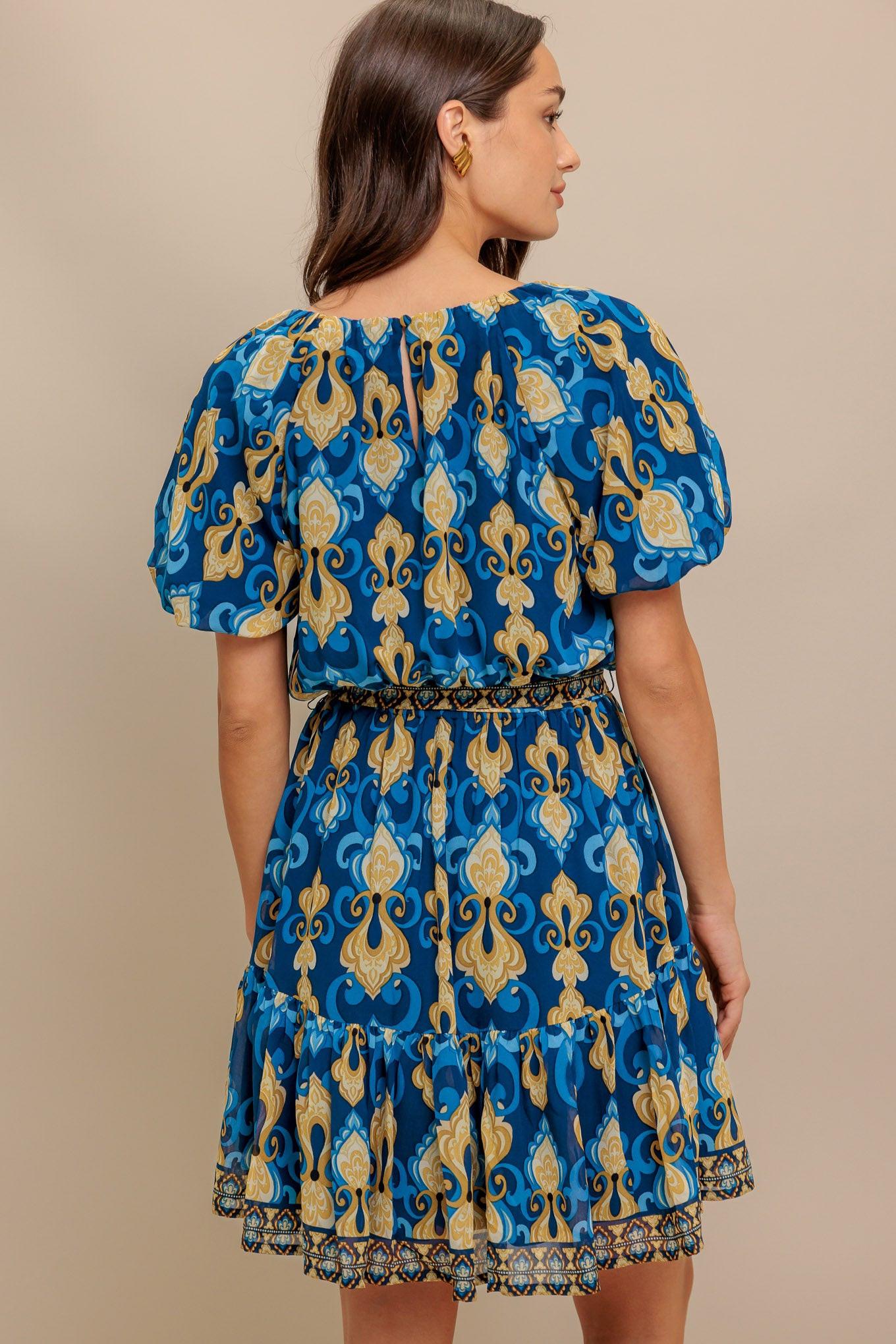 Baroque Breeze Mini Dress