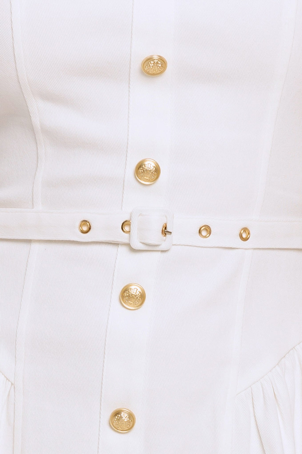 GOLDEN MILK WOVEN MINI DRESS