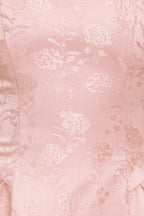 PINK JACQUARD SATIN MINI DRESS