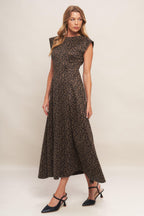 Urban Jungle Glam Sueded Knit Midi Dress