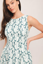 BLOOM COLUMN WOVEN MIDI DRESS