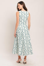 BLOOM COLUMN WOVEN MIDI DRESS
