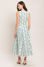 BLOOM COLUMN WOVEN MIDI DRESS