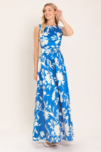SAPPHIRE FANTASY LIME WOVEN MAXI DRESS