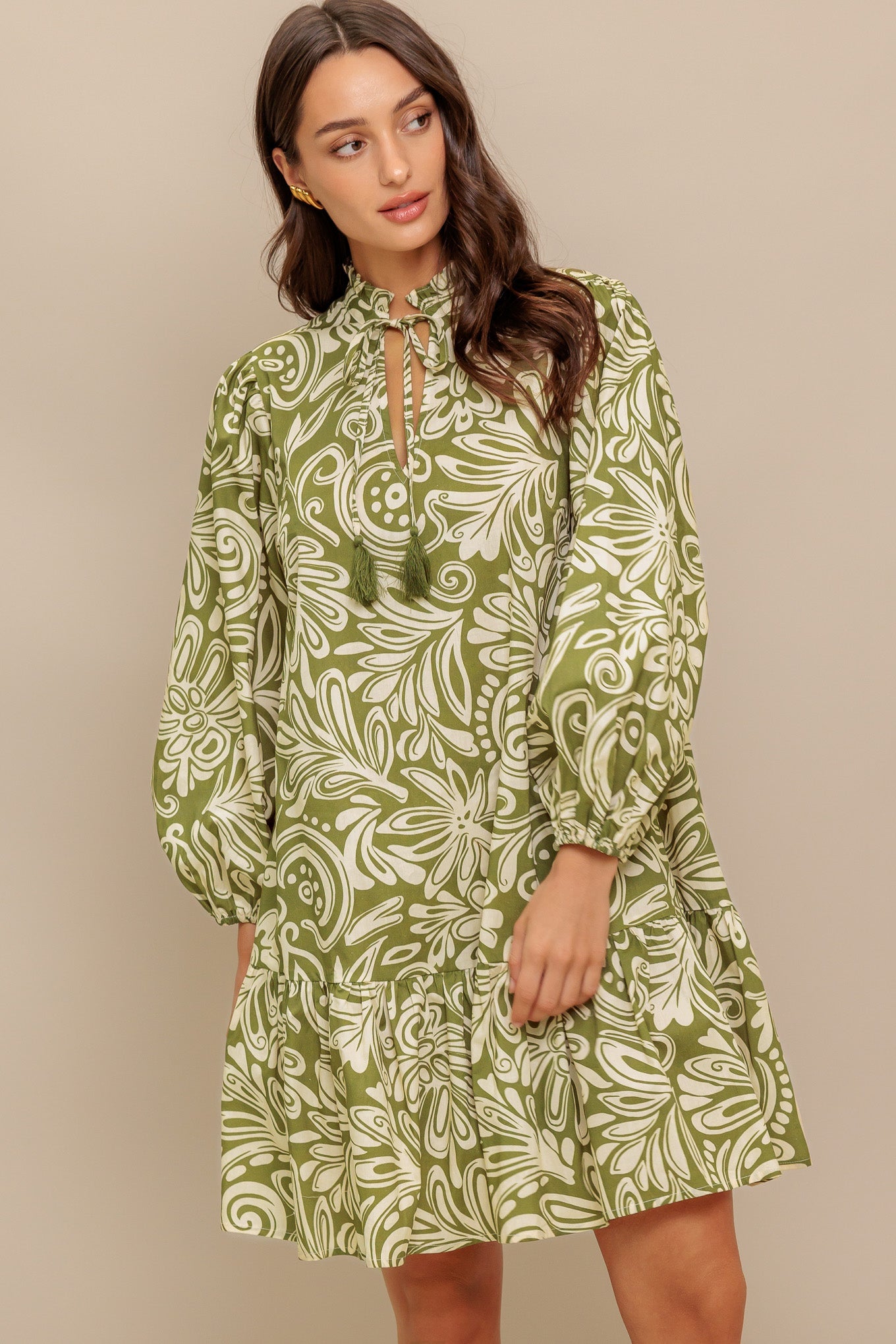 FLORENCE FLAIR WOVEN MINI DRESS