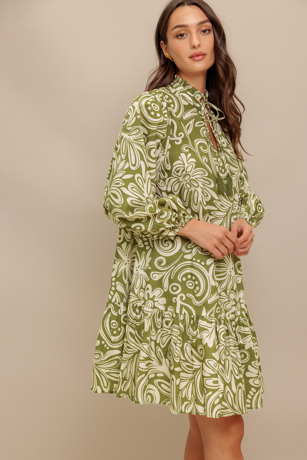 FLORENCE FLAIR WOVEN MINI DRESS