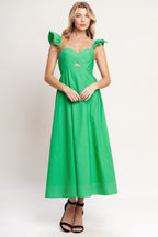 BEAUTIFULLY UNEXPECTED WOVEN MIDI DRESS