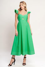 BEAUTIFULLY UNEXPECTED WOVEN MIDI DRESS