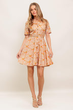 Peach Blossom Mini Dress