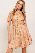 Peach Blossom Mini Dress