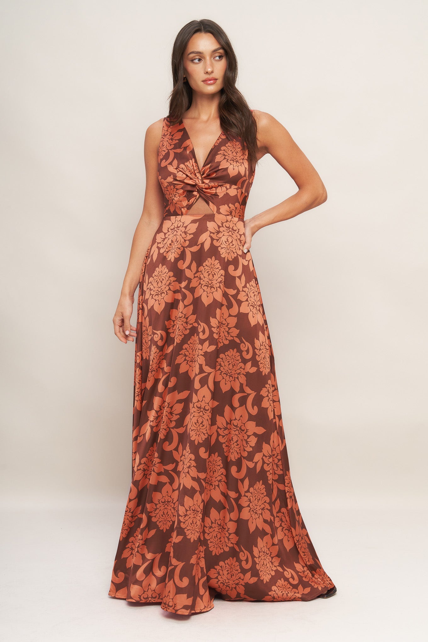 AURORA FLEUR WOVEN MAXI DRESS