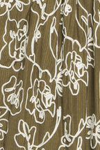 BOTANICAL OUTLINE WOVEN MINI DRESS