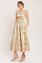 MARIGOLD BREEZE WOVEN MIDI DRESS